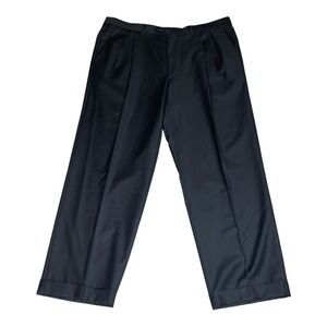 Santorelli Italy 1900 Luxury Serge Pleated Cuffed Wool Dress Pants Mens 40‎ x 30